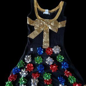 Planet Gold Juniors Bow-Embellished Sweat Black